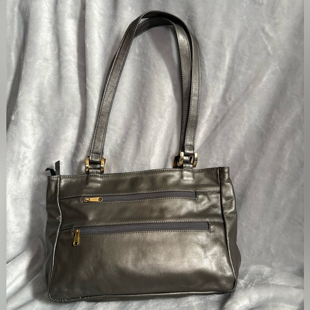 SAS (San Antonio Shoes) Diane Vintage Leather Shoulder Bag RARE COLOUR - PEWTER